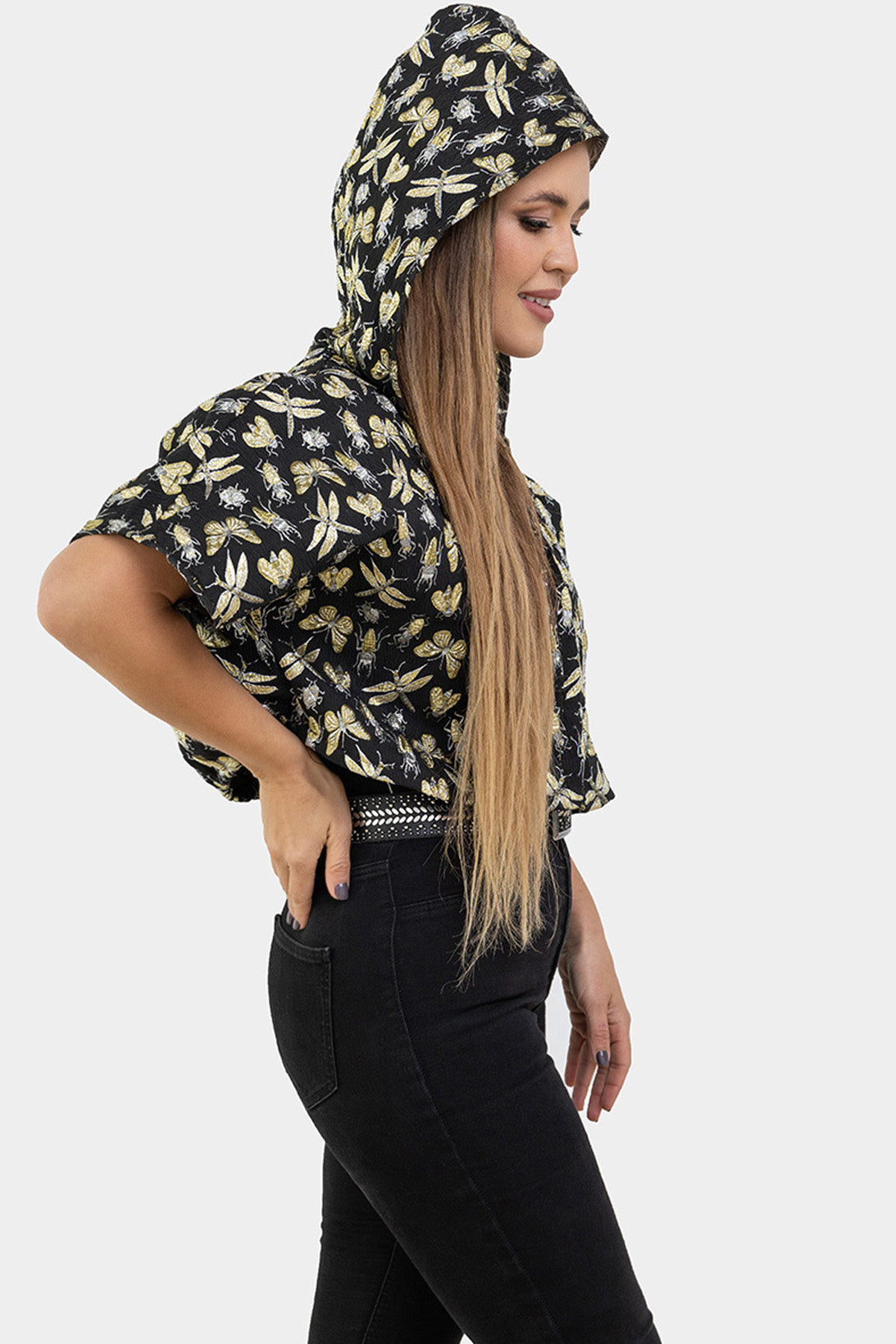 Black Scarab Reversible Hooded Jacket